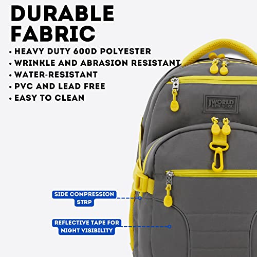 Image of J World New York Atom Multi-Compartment Laptop Backpack, Grey, One Size