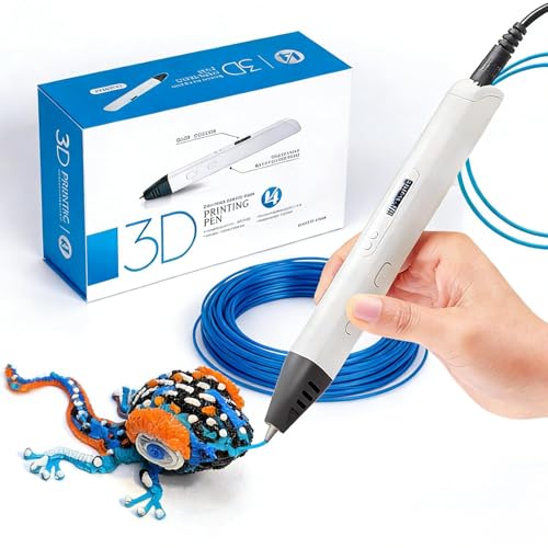 Ofrdncy Professional Printing 3D Pen with OLED Display Advanced with 30M of Filament Stencil Book and Project Guide