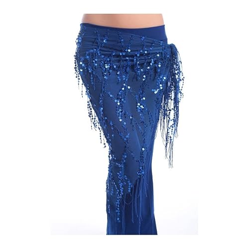 Estilo de saias trajes de dança do ventre lantejoulas borla dança do ventre cachecol para mulheres c