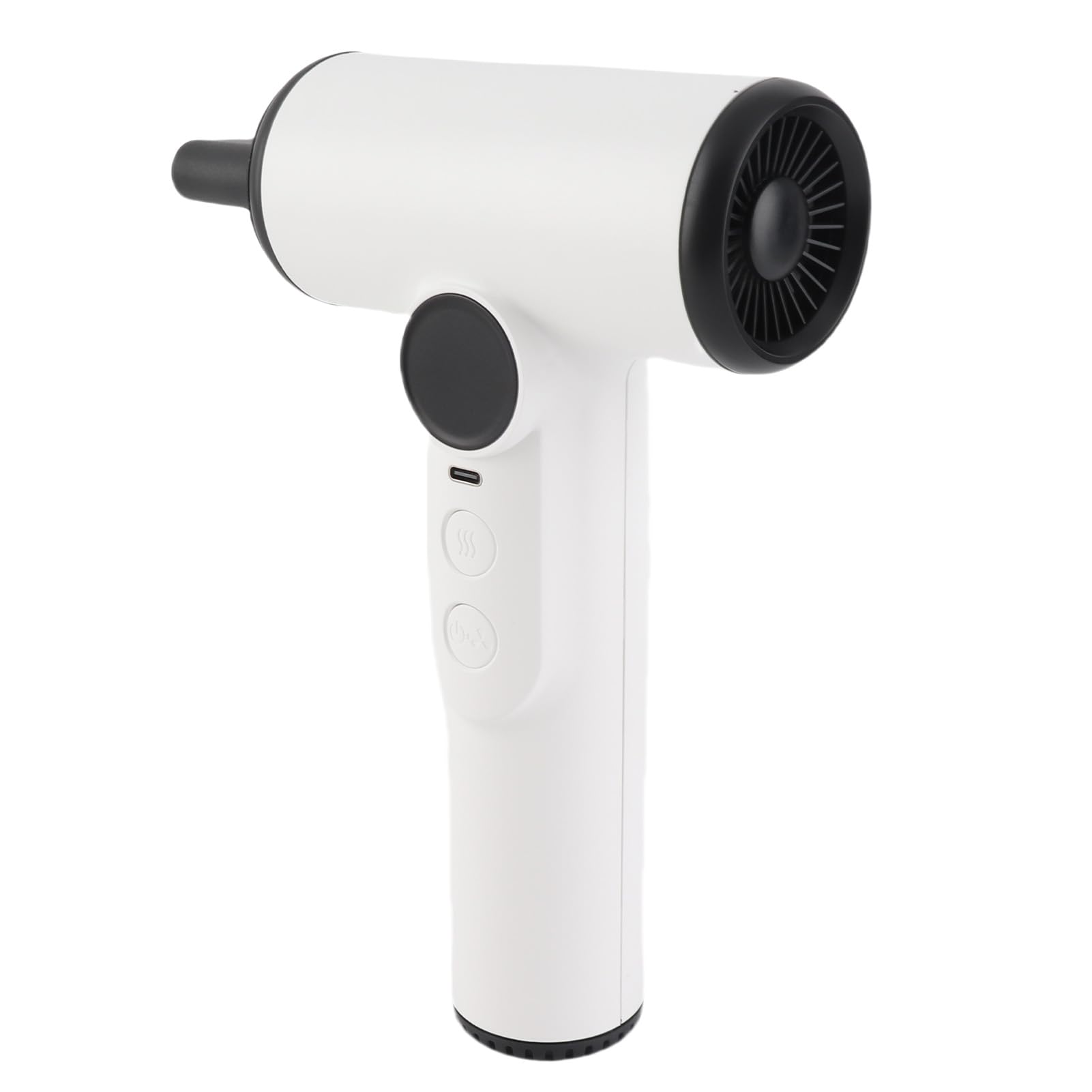 Schnurloser Haartrockner, Wiederaufladbarer Fön, 3 Geschwindigkeiten, 3 Temperaturen, USB Wiederaufladbar, Tragbarer Kleiner Föhn mit Digitalem Bildschirm, Ideal für Campingreisen Im Wohnheim