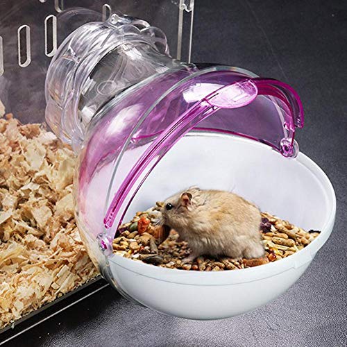 Bestlle Cuarto de baño con Jaula de hámster, baño Externo con Jaula para Animales de compañía pequeña para el baño de Chinchilla Conejillo de Indias de hámster
