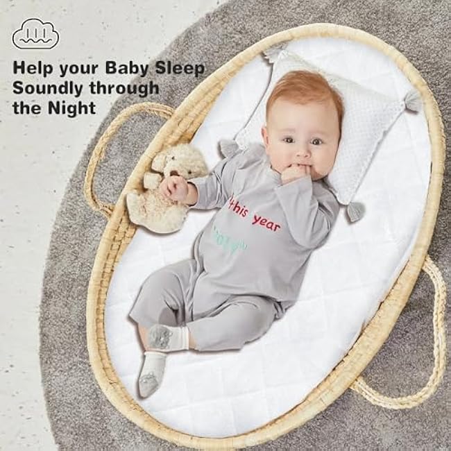 Waterproof Bassinet Mattress Pad Protector Cover Compliable with ANGELBLISS 3 in 1 Baby Bedside Bassinet, Ultra Soft, Breathable and Comfortable, 2 Pack