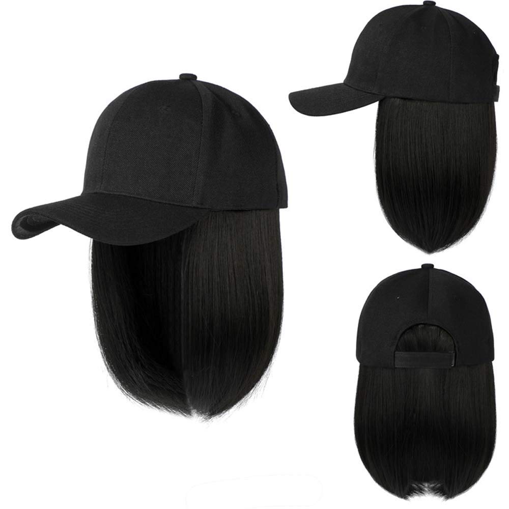 YEKEYI Baseball Cap Wig with Hair Extensions Synthetic Wig Hat for Women Adjustable Baseball Hat
