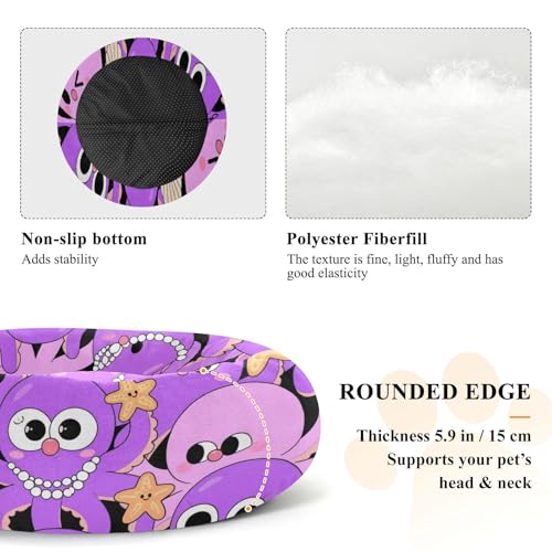 Lit apaisant pour chat stressé Octopus violet petit modèle - 6