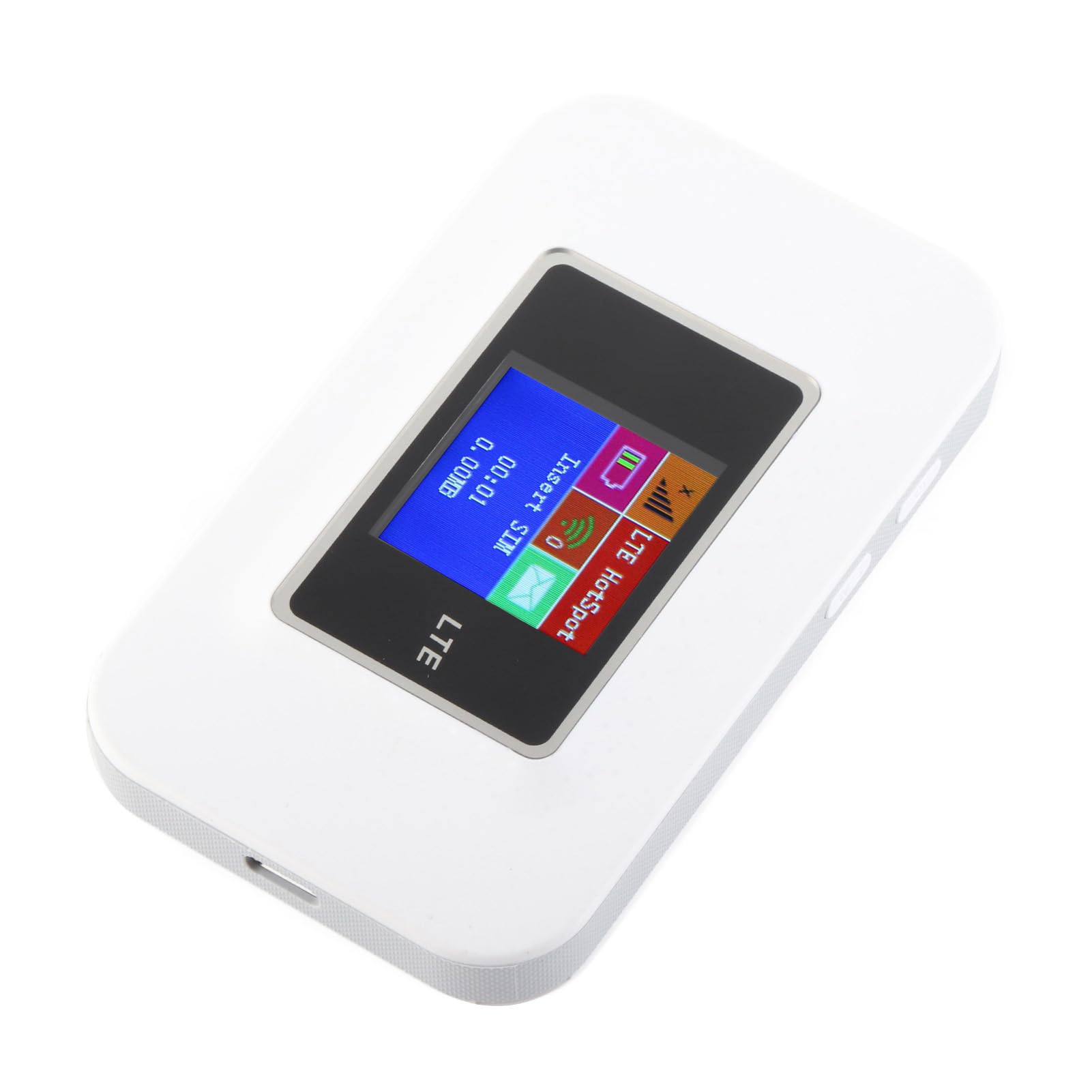 Asixxsix Dispositivo Hotspot Mobile, 10 Utenti Supportano Hotspot Wi-Fi Portatile, Wi-Fi da Viaggio con Slot per Scheda SIM Display a Colori per Viaggi in Ufficio a Casa