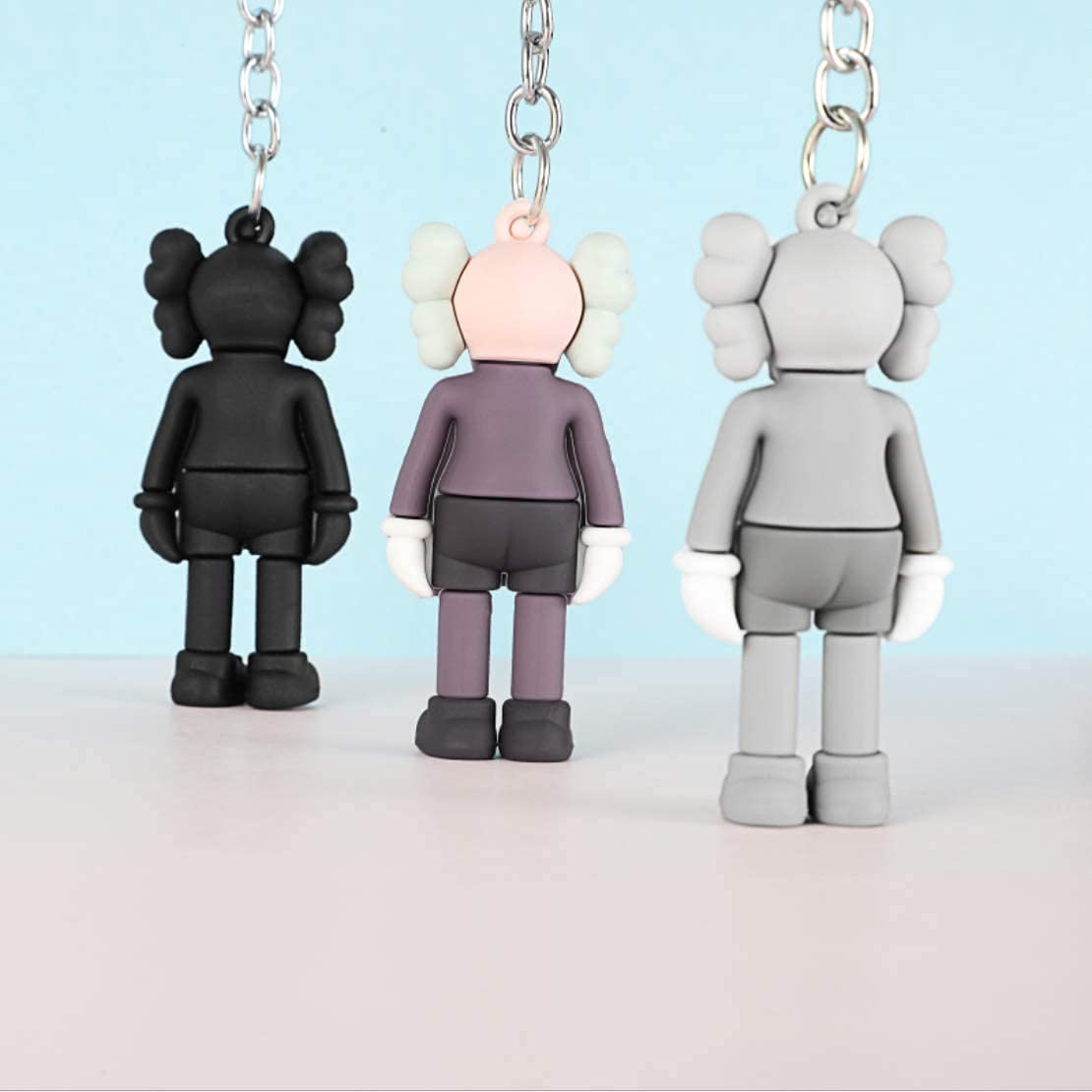 Buy 5 Pack Cartoon KAWS Keychains Figures Miniatures Micro