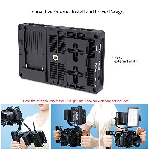 calau F5 Pro Monitor de vídeo da câmera Monitores de campo para DSLR 5.5 polegadas Touchscreen IPS F