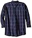 Wrangler Men's Big-Tall George Strait One Pocket Long Sleeve Grey Black Woven Shirt