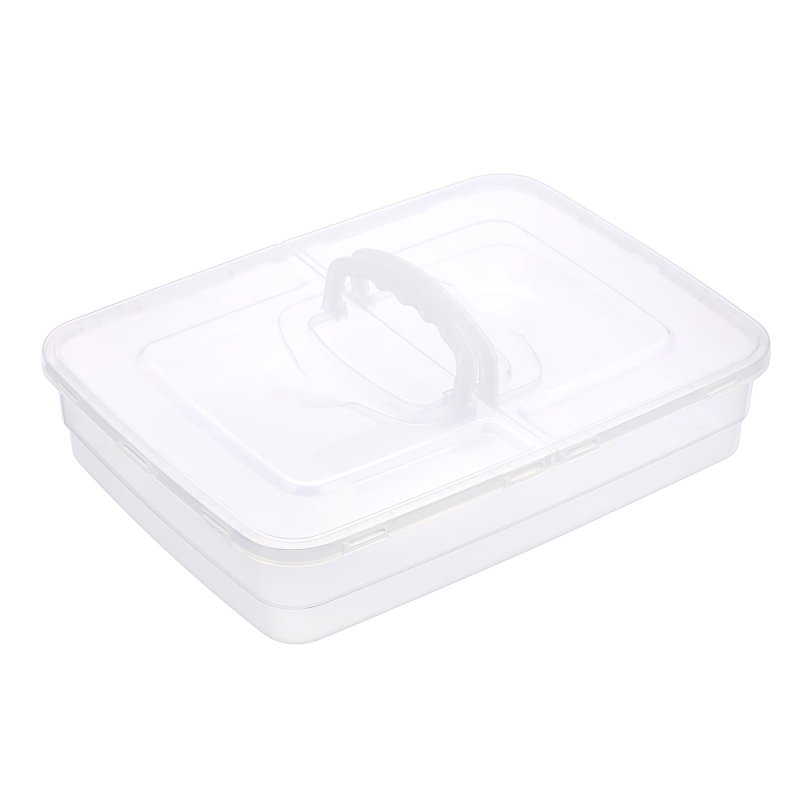 BSTKEY Pizza Dough Proofing Box, 14 x 10.3Inch Large Capacity Container, Fits 4-6 Dough Balls, Household Tray With Carry Handle