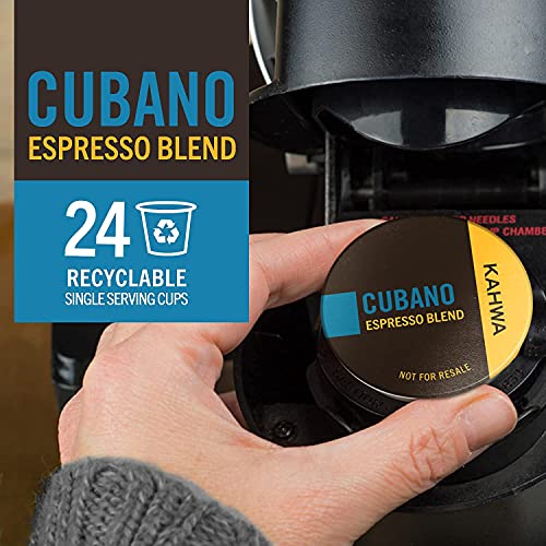 Kahwa Coffee Cubano, Cuban Coffee, Dark Roast Blend, Single-Serve Coffee Pods, Compatible With Keurig Brewers, 24 Pods #TOP1