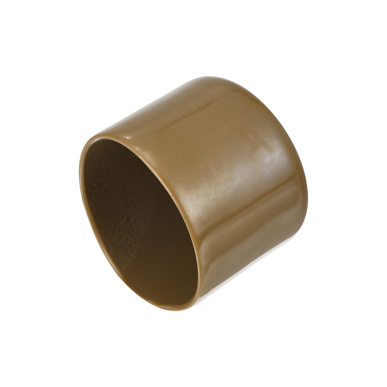 uxcell 20pcs Rubber End Caps 37mm ID Vinyl PVC Round Tube Bolt Cap Cover Screw Thread Protectors Light Brown