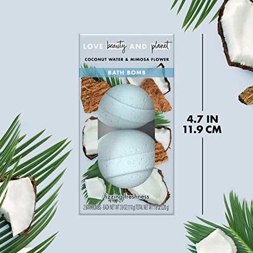 Love Beauty And Planet Bath Bombs Gift Set Gift Ideas For Her, Wife, Bath And Body Pampering Gift Set Murumuru Butter And Rose, Coconut Water And Mimosa Flower, Argan Oil And Lavender Paraben Free #TOP6