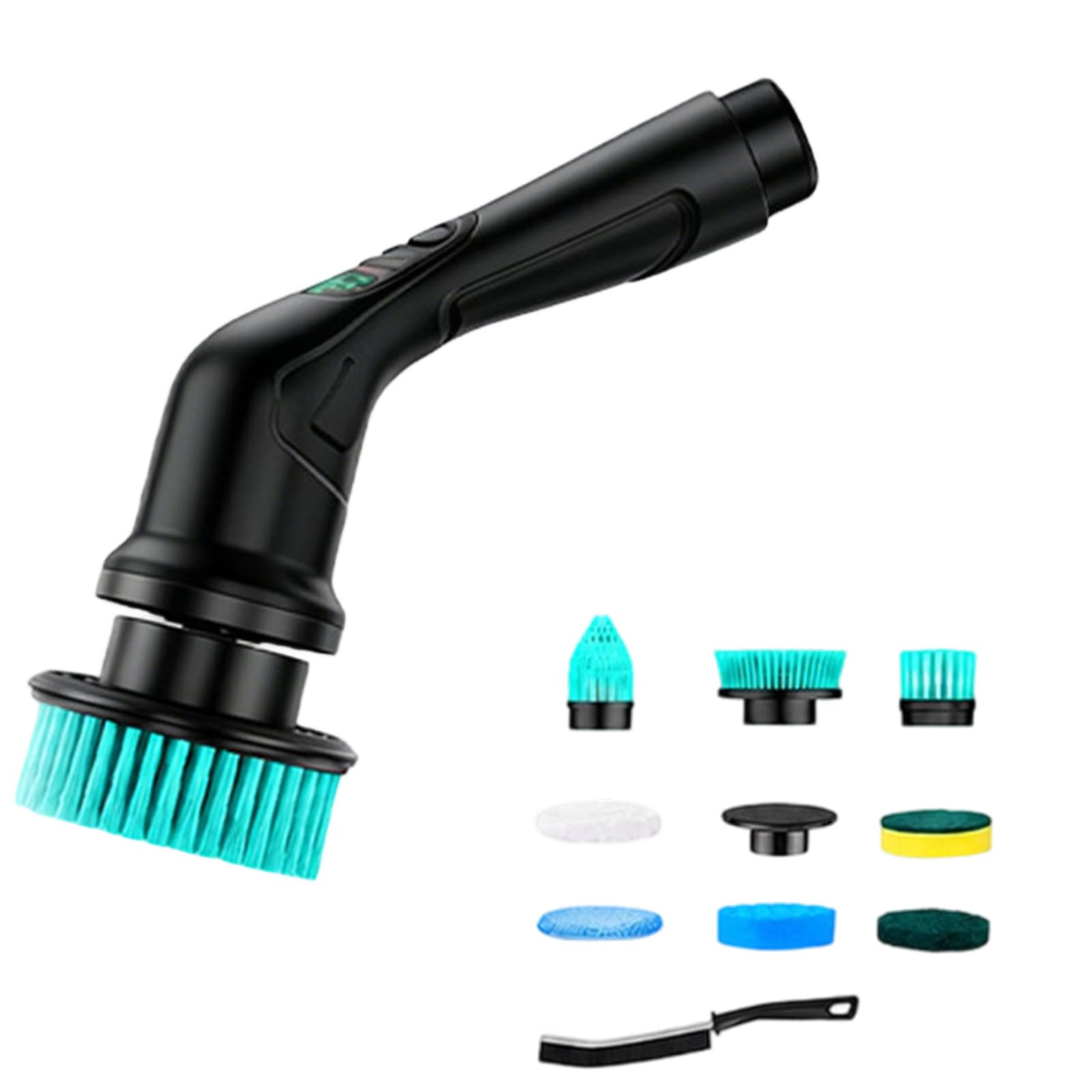Pangboer C Kitchen Scrub Brush Ordless Electri Power Leaner, Rechargeable 2000Mah Battery, 2 Speeds, Extendable Handle, Sink Floor Power Scrubber Bathroom Tub Grout Leaner Ordless Home