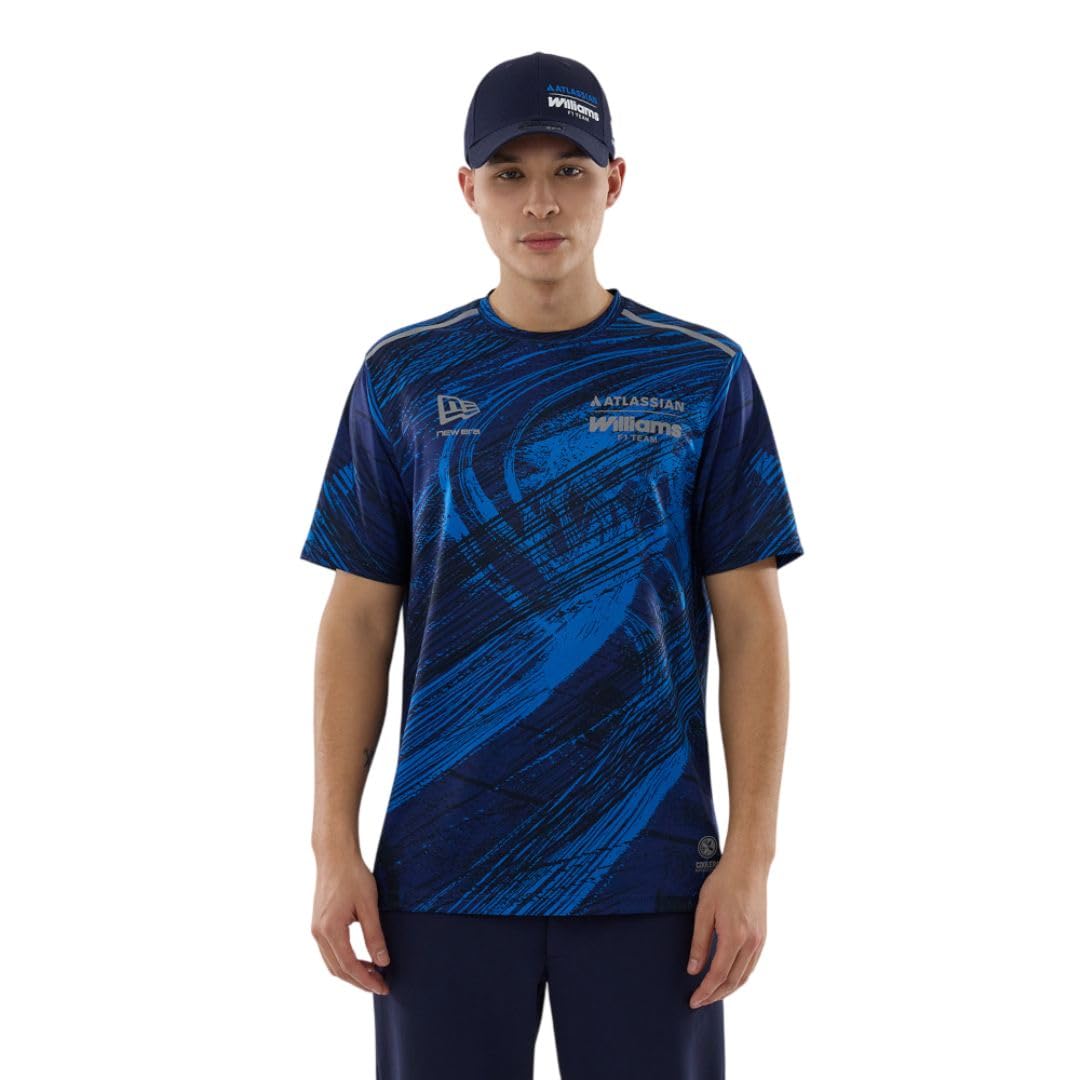 New Era Williams Racing F1 Team, Official 2026 Collection, Team Active T-Shirt, Shirt, Tee, Jersey, Navy Blue (UK, Alpha, M, Regular, Regular)
