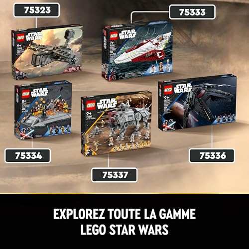 LEGO Star Wars 75337 Le Marcheur at-Te - Jeu de Construction - 3 Minifigurines du 212e Clone Trooper, Droïde Araignée & Figurines Droïdes de Combat - Cadeau pour Garçon dès 9 Ans & Fans