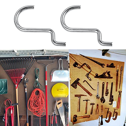 Dophee SZ070430012010RK-1-U2 10Pcs Metal Pegboard Hook, Wall Display Hammer Punches Scissors Tool Organizer Pegboard Garage Shop Storage Plier Holder Jewelry Hanger Peg Hook thumb #4