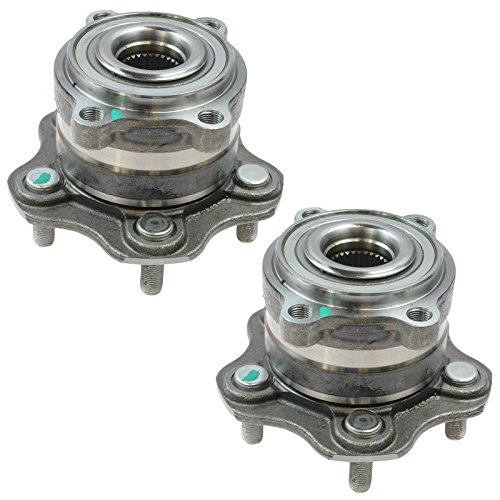 Image of TRQ Rear Left and Right Wheel Bearing and Hub Assembly Set 2 Piece Compatible with 14-22 Infiniti Q50 14-15 Q60 17-22 Q60 14-17 QX50 14-17 QX70 14-19 Q70 15-19 Q70L 2015 Q40 09-20 Nissan 370Z