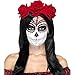 Produktbild Halloween! Smiffys Stirnband Tag der Toten, mit roten Rosen