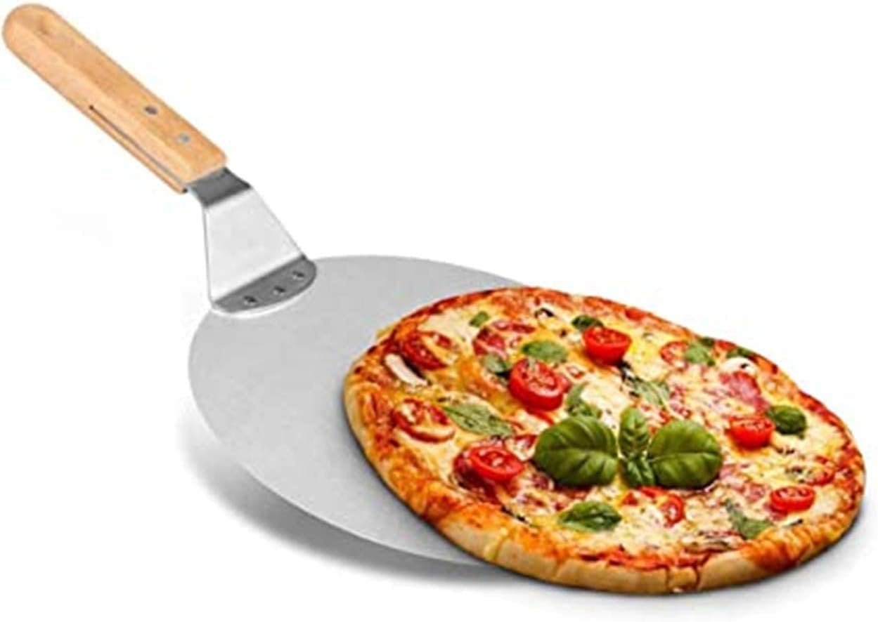 Stainless Steel Pizza Peel Shovel 12 Inch Round Pizza Peel Paddle Baking Tool