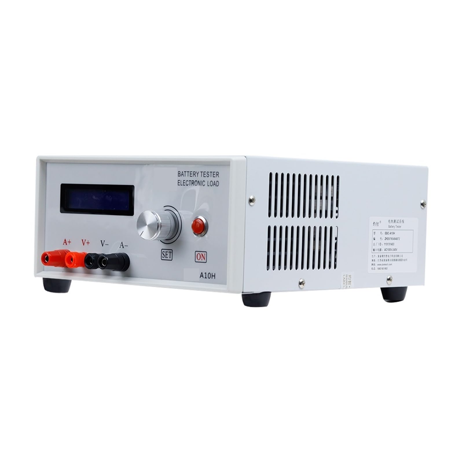 Probador de capacidad batería portátil A10H, comprobador carga y descarga ciclo prueba cabezal potencia electrónica CA 150 W Alta precisión