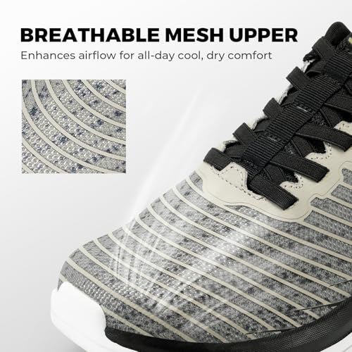 Image of FitVille Men's Extra Wide Slip-On Walking Shoes, Breathable Sneakers with Arch Support for Flat Feet, Heel Pain Relief & High Rebound Midsole