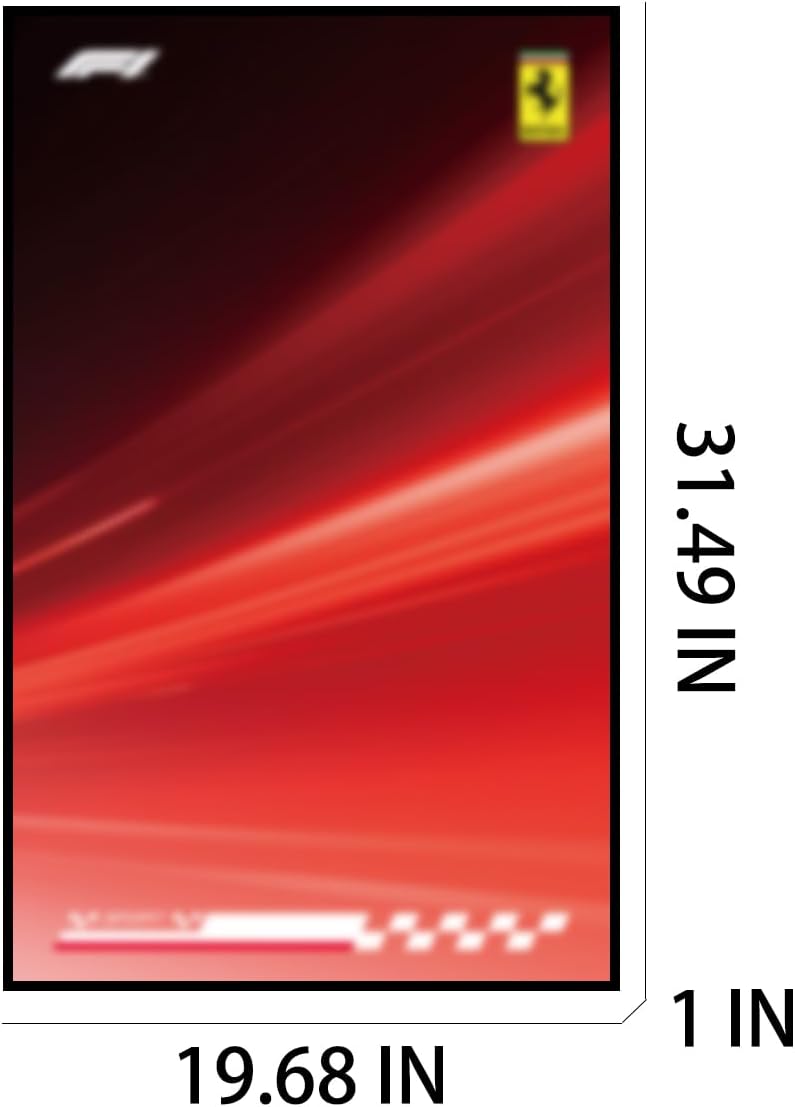 The frame of the display wall is a red racing F1 model car kit, with a unique decorative metal display wall installation 42207