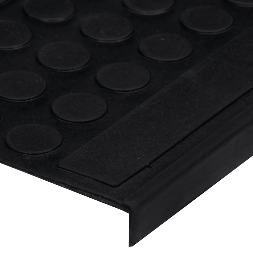 Stufenmatten 10 Stück 25x75 cm Gummi Treppenstufen Matten, Teppich Innen für Treppen, rutschfest Stufenmatten Treppenteppich -A4