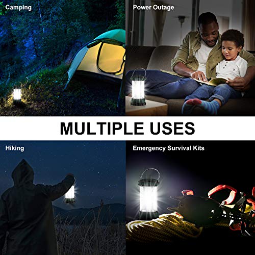 Comsoon Camping-Laterne, batteriebetriebene LED-Laterne mit 4 Leuchtmodi, IPX4 wasserdicht, tragbare Camping-Lichter für Hurricane, Sturm, Notfall, Überlebens-Kits, Outdoor, Wandern, Angeln, Ausfall - Image 8