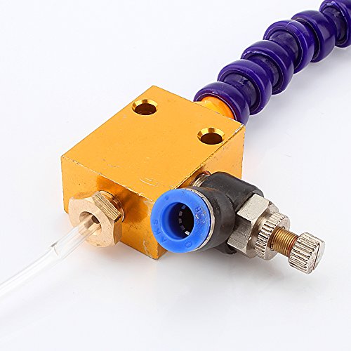 Nebel-Kühlmittel-Schmierung Kühlmitteldüsen-Sprühsystem für Metallschneiden, Gravieren, Kühlsprühgerät für 8-mm-Luftleitung, CNC-Drehmaschine, Fräsbohrer. Neu