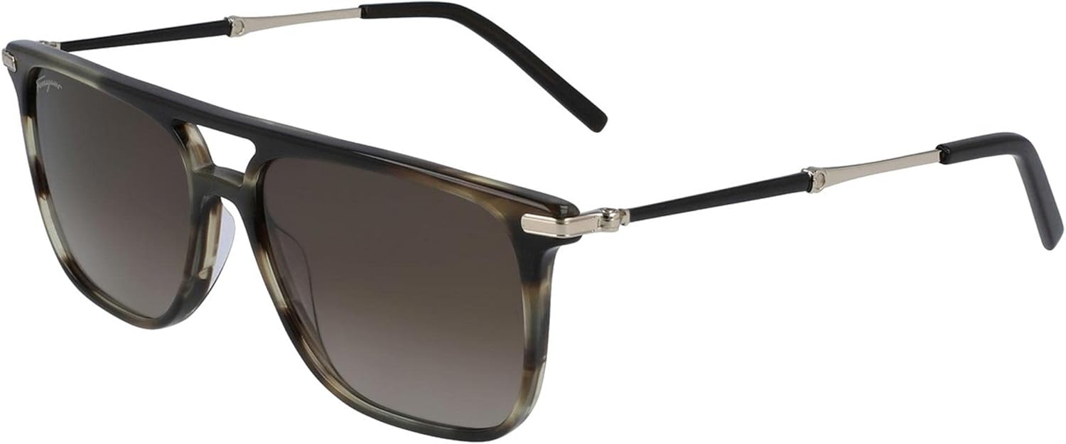 Sunglasses FERRAGAMO SF 966 S 319 Striped Khaki