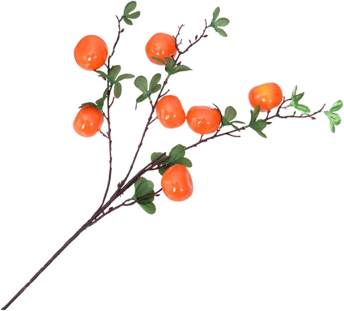 Artificial Orange Branches with 7 Simulation Fruits, Plastic Lifelike Orange Decor for Home Kitchen Party, Vivid Fake Fruit Plant for Living Room Decoration