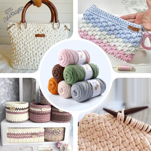 Ndicang T-SHIRT YARN 2 Pack T Shirt Yarn For Crocheting thumb #5