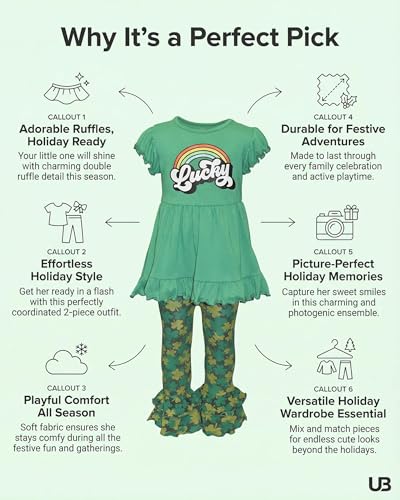 Image of Unique Baby 2 Piece Girls Double Ruffle Leggings and Short Sleeve Shirt Clothes Set Kid and Toddler Girl Outfit