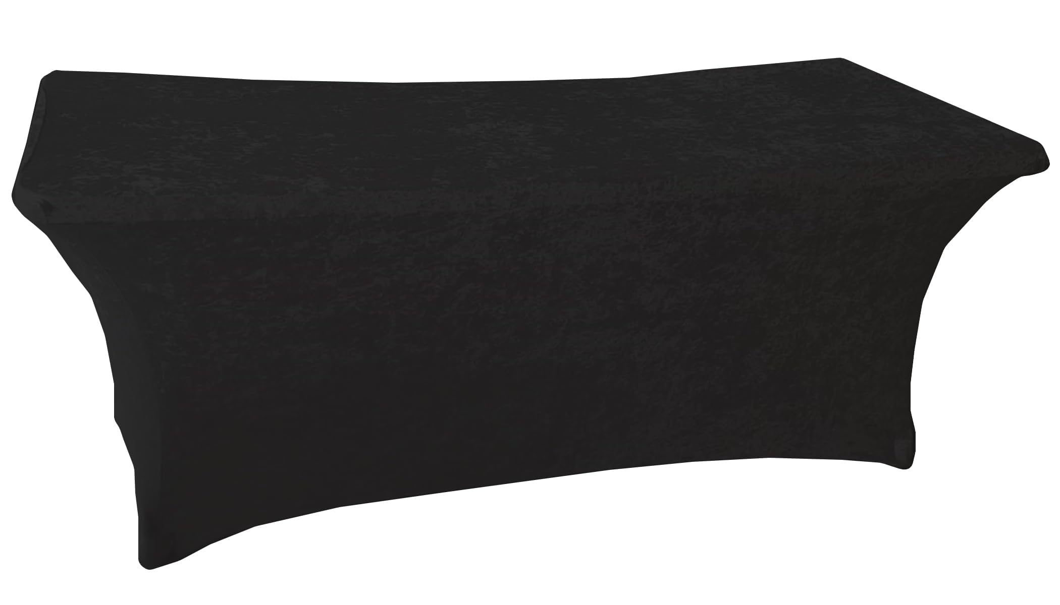 Nappe extensible panne de velours noir idéale pour buffet de mariage et dîner de fête