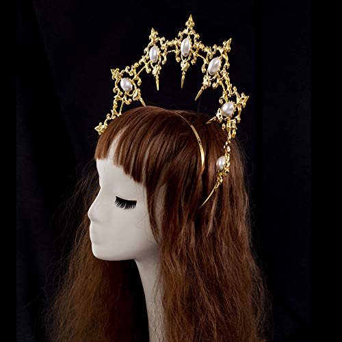 BLESSUME Halo Crown Mary Goddess Headband Women Halloween Costume Headpiece