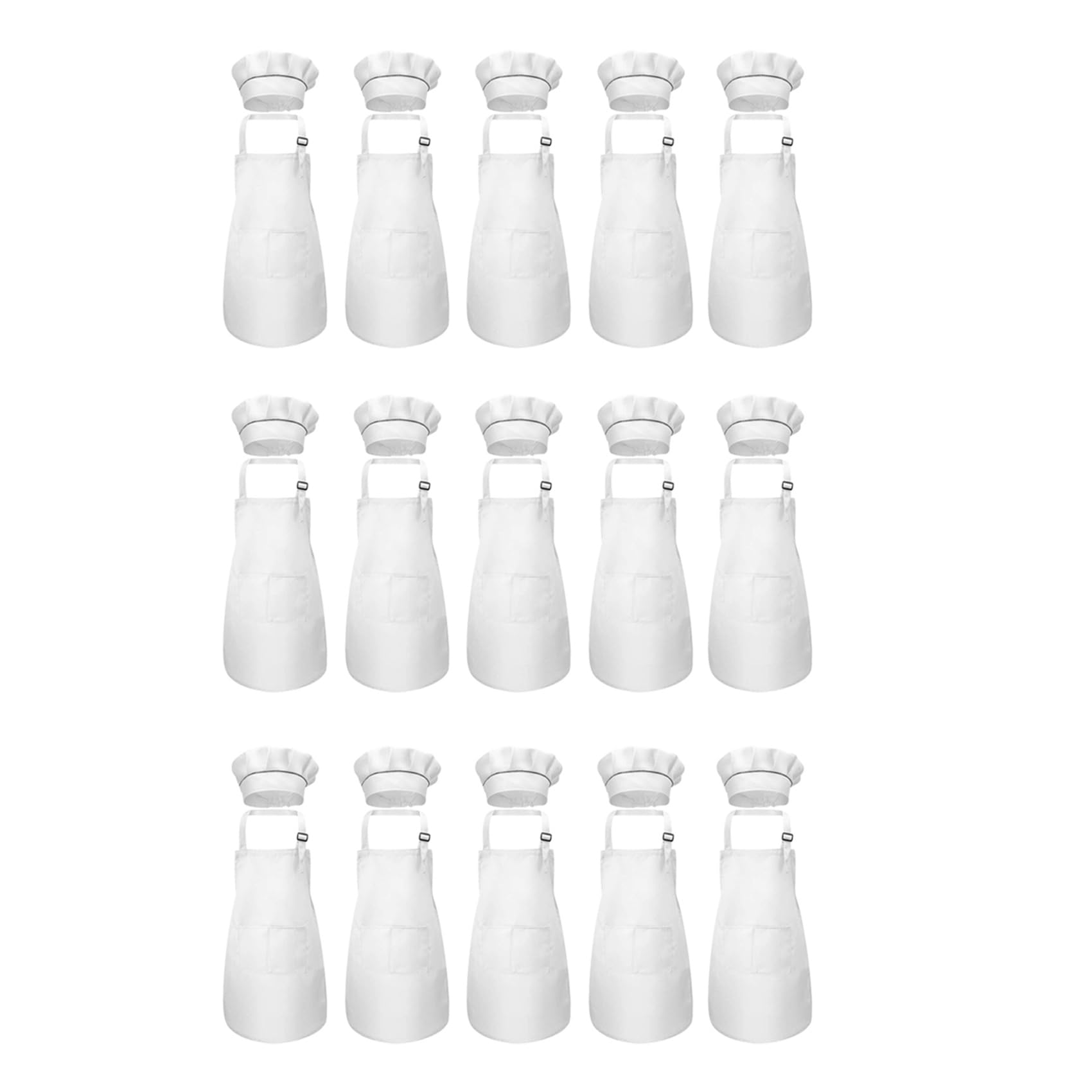 Ensemble de 30 tabliers et bonnets réglables pour enfants pour la cuisine et la peinture