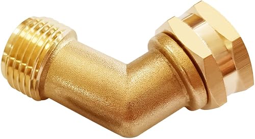 Miniatura 5 de Uenede Latón 34 "GHT roscado 45 codo giratorio manguera de jardín conector macho a hembra adaptador de rosca 2PCS