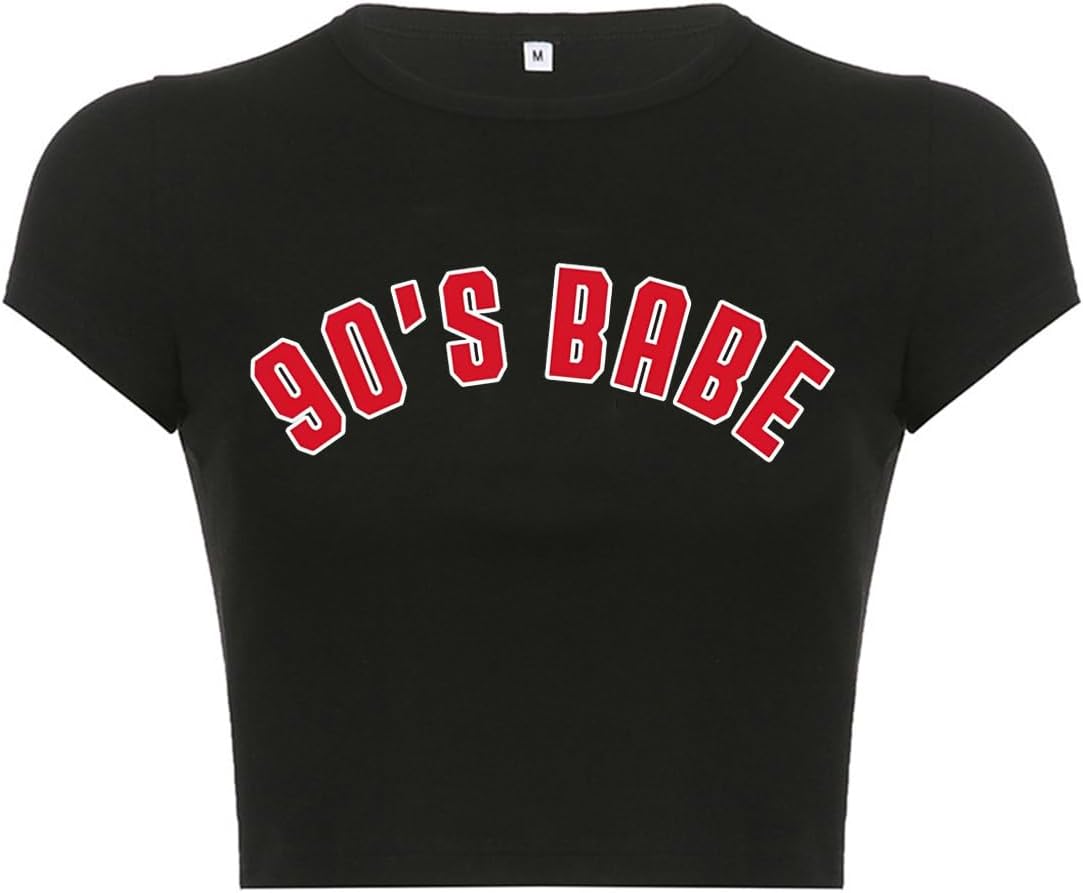 I Heart Top y2k Graphic Baby Tees Summer Crop Top for Women