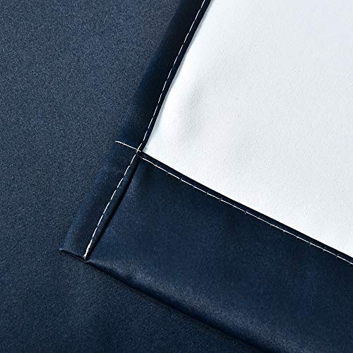 Seeglee Waterproof Short Curtain For Kitchen Bathroom - Ombre Blackout Tier Curtain For Nursery Small Window - 30 Wide By 24 Inches Long (Navy Blue,1 Panel) #TOP5