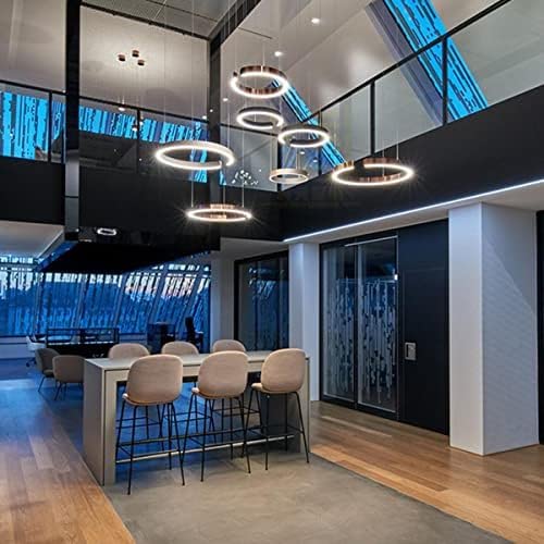 Lustre LED moderne et suspension géométrique pour table à manger - 6