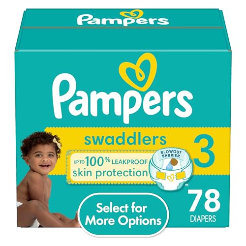 Image of Pampers Swaddlers Diapers - Size 3, 78 Count, Ultra Soft Disposable Baby Diapers