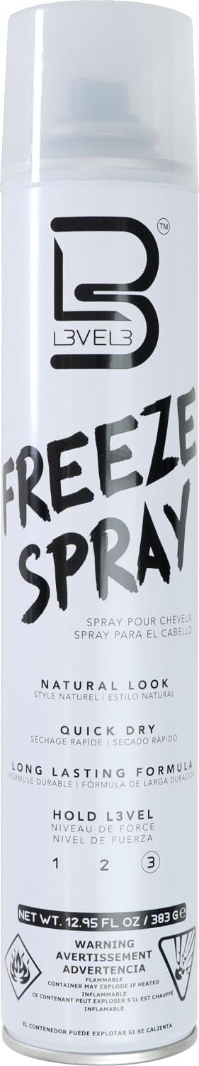 Level 3 Freeze Hair Spray - Long Lasting and Strong Hold Hair Spray - Weightless - No Residue