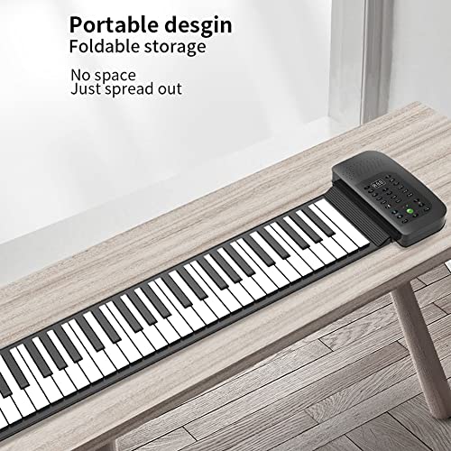 KEMNGO Piano Enroulable à 88 Touches, Clavier de Piano MIDI USB Flexible for Enfants et Adultes, Enregistrement en Un… - Les Beatles, Paul McCartney, John Lennon, RIngo Starr, George Harrison KEMNGO Piano Enroulable à 88 Touches, Clavier de Piano MIDI USB Flexible for Enfants et Adultes, Enregistrement en Un… – Image 3