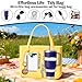 7PCS Bag Organizer Set for Bogg Bag, 2Pcs Cup Holder Compatible with Stanley, Slicone Phone Holder, 2 Hooks and 2 Key Holders, Beach Tote Accessories Compatible with Bogg Bag & Simple Modern (White)