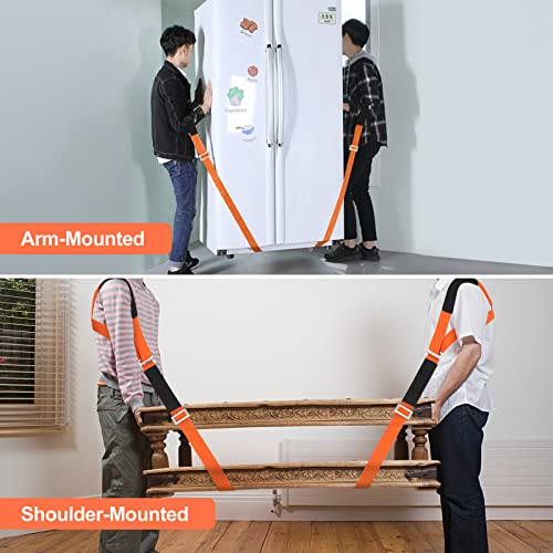 Moving Straps,2-Person Lifting And Moving System Adjustable Shoulder Lifting For Move,Lift,Carry,Secure Furniture,Appliances,Mattresses,Heavy Objects Up To 800Lbs,Safely And Easily Like A Pro,Orange #TOP3
