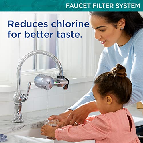 Pur Plus Faucet Mount Water Filtration System, Metallic Grey – Horizontal Faucet Mount For Crisp, Refreshing Water, Pfm350V #TOP3