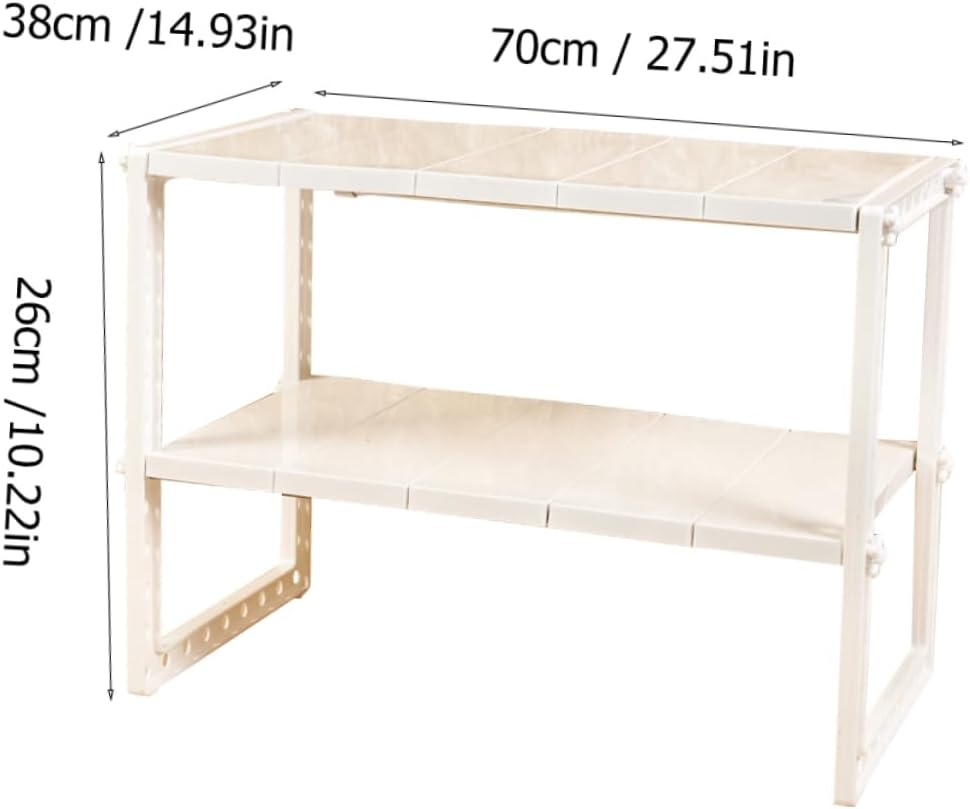1pc under Sink Storage Shelf Organizer Rack Space-saving Design for Kitchen Bathroom and Office Includes Removable Shelves for Easy Organization
