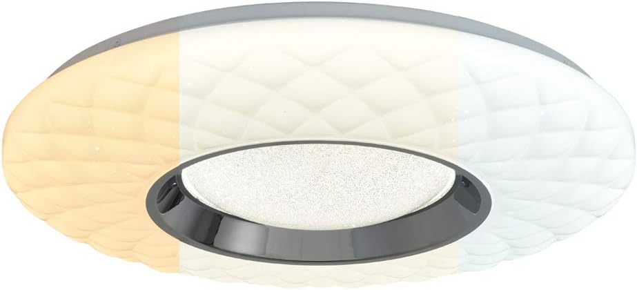 Dimmable LED Ceiling Light Modern Smart LED Ceiling Lamp with Remote Control Surface Mount Flush Lighting Fixture for Living Room, Bedroom, Office, Hallway, Kitchen, 1980lm, 15.75-Inch, 2.4G
