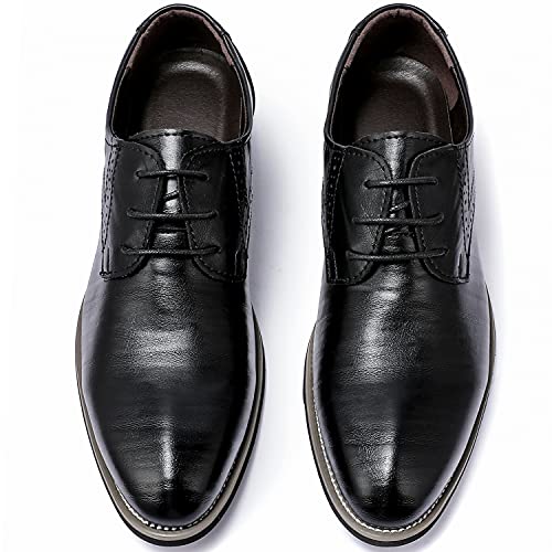 Image of Men's Dress Shoes Oxford Shoes Formal Dress Shoes for Men Business Derby Shoes. Size 10 Black 44