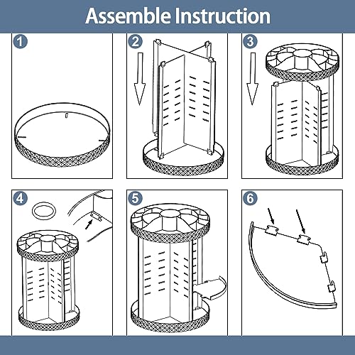 Yagosodee Rotating Makeup Organizer, 360° Spinning Make up Stand, 8 Layer Clear Adjustable DIY Spinning Cosmetic Storage，Makeup Carousel for Dresser Bathroom